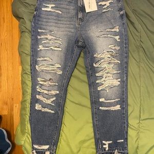 KanCan relaxed fit, cropped jeans